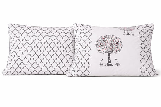 Black & White Percale Cotton Bedsheet - Emenaura