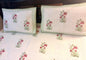 White Floral Cotton Mulmul Lined Bedcover