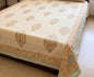 Beige Floral Printed Percale Cotton Bedsheet – Beige & Sage Green