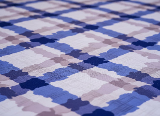 Printed Plaid Percale Weave Bedsheet - Emenaura