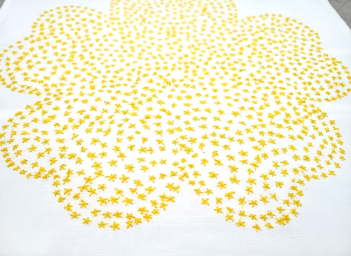 Golden Bloom Cotton Cushion Cover (1 Pc) - Emenaura