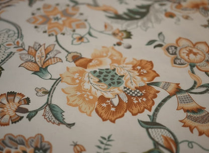 Amber Bloom Cotton Bedsheet - Emenaura