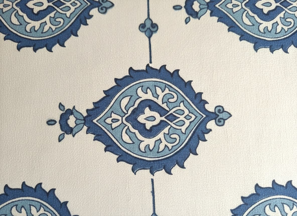 Indigo Motif Cotton Placemats (Set of 6) - Emenaura