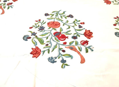 Handblock Print Percale Cotton Bedsheet - Emenaura