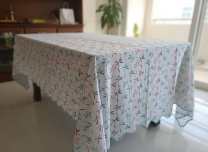 Betty Bloom Cotton Tablecloth - Emenaura