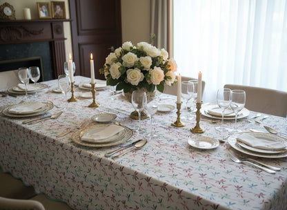 Betty Bloom Cotton Tablecloth - Emenaura