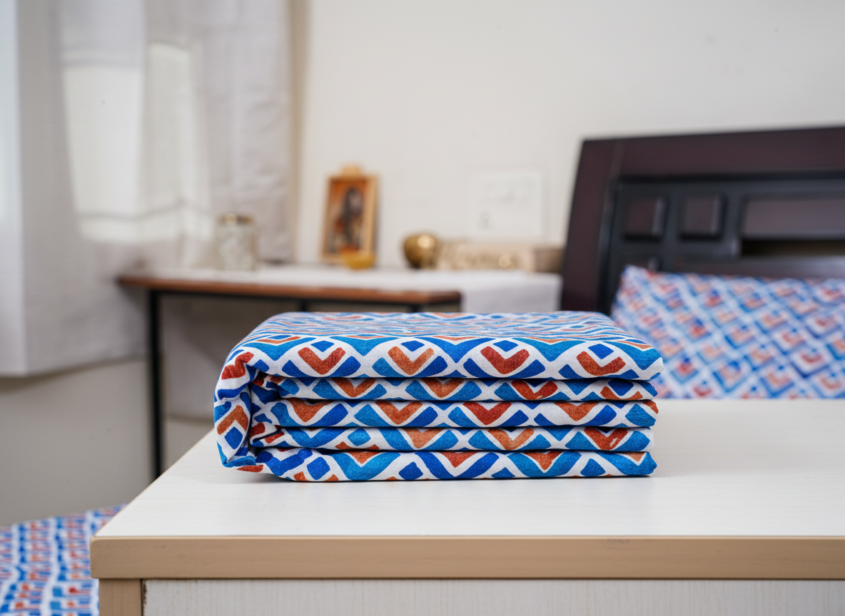 Peacock Clown Sateen Weave Bedsheet - Emenaura