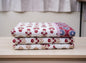 Red & Off White Cotton Quilt - Emenaura