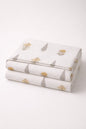 Yellow and Grey block print bedsheet - Emenaura