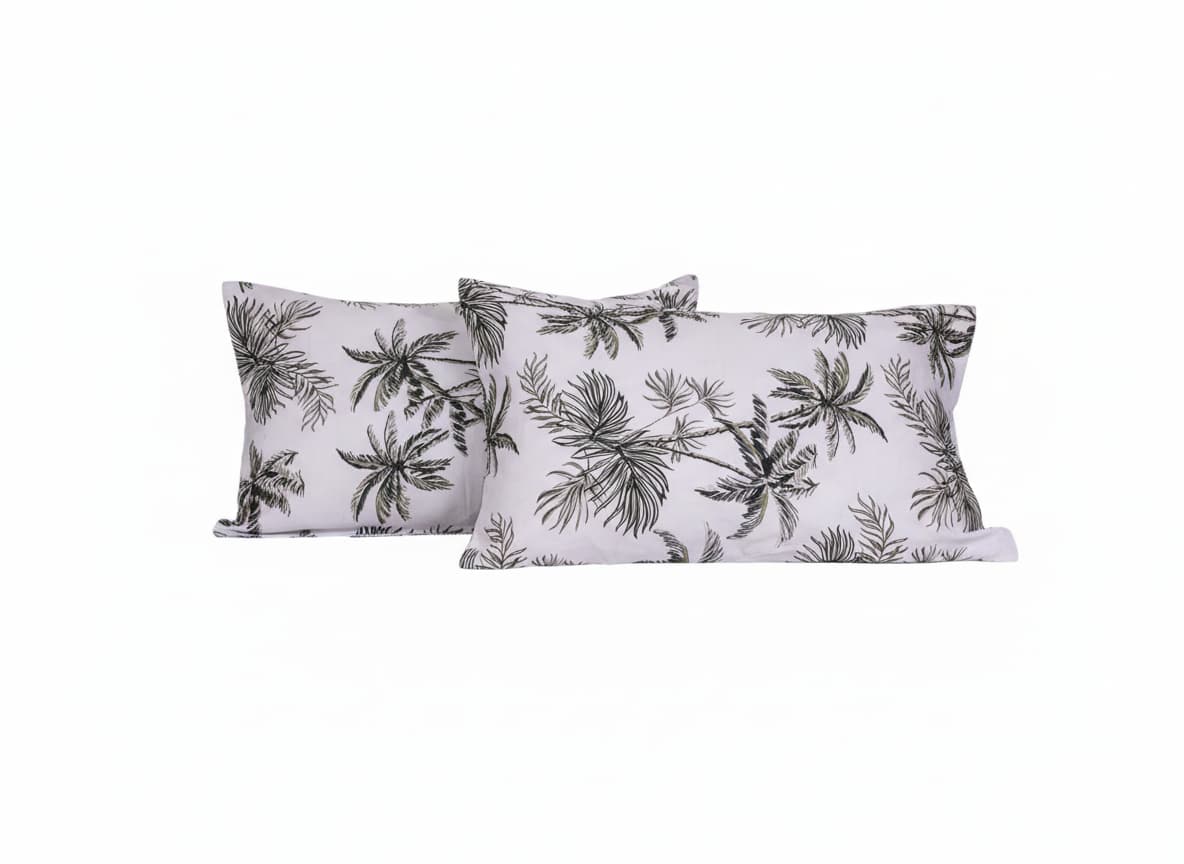 Coastal Palm Percale Weave Bedsheet - Emenaura