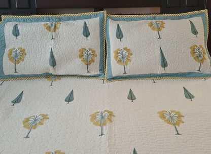 Hand Block Print Bed Cover - Emenaura