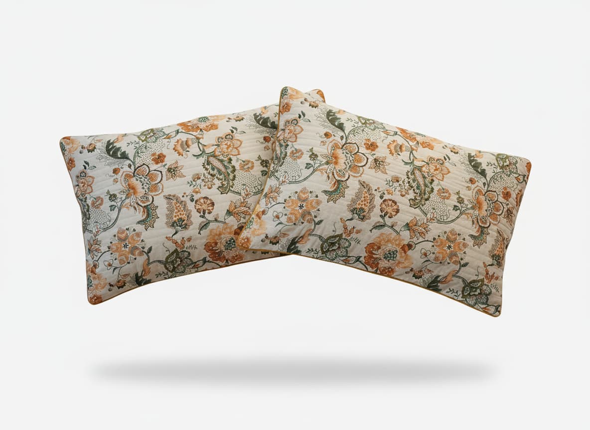 Amber Bloom Cotton Bedsheet - Emenaura