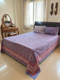 Indigo & Rust Ajrakh Print Percale Cotton Bedsheet