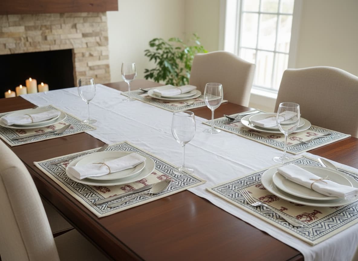 Coastal Lobster Cotton Placemats (Set of 6) - Emenaura