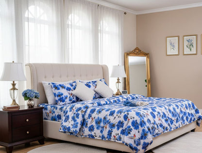 Orchid Bird Percale Weave Bedsheet - Emenaura