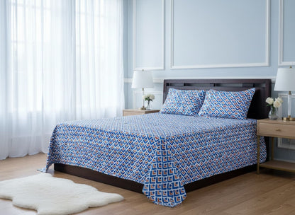 Peacock Clown Sateen Weave Bedsheet - Emenaura