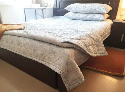 Grey Cotton Quilt - Emenaura