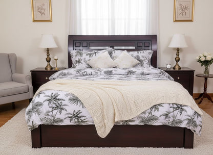 Coastal Palm Percale Weave Bedsheet - Emenaura
