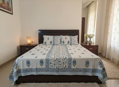Hand Block Print TNT Bed Cover - Emenaura